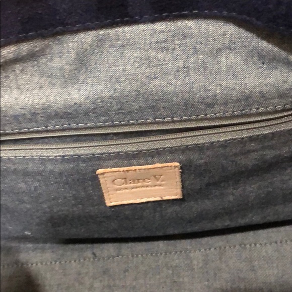 Navy Suede Bag - Clare Vivier - Picture 5 of 7